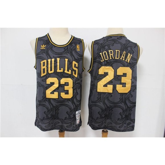 michael jordan black and gold jersey